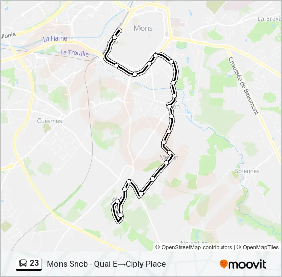 23 Bus Line Map