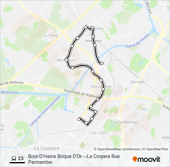 23 Bus Line Map