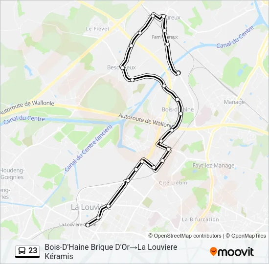 23 Bus Line Map