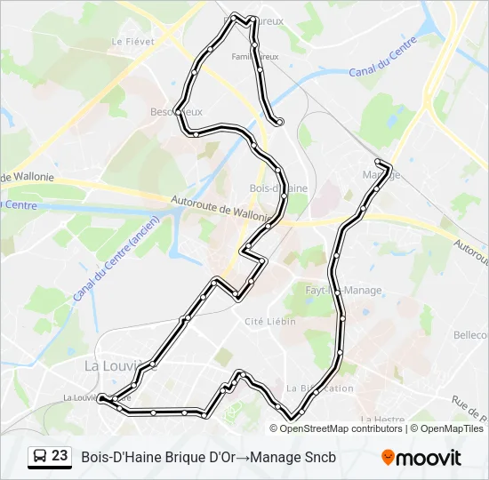 23 Bus Line Map