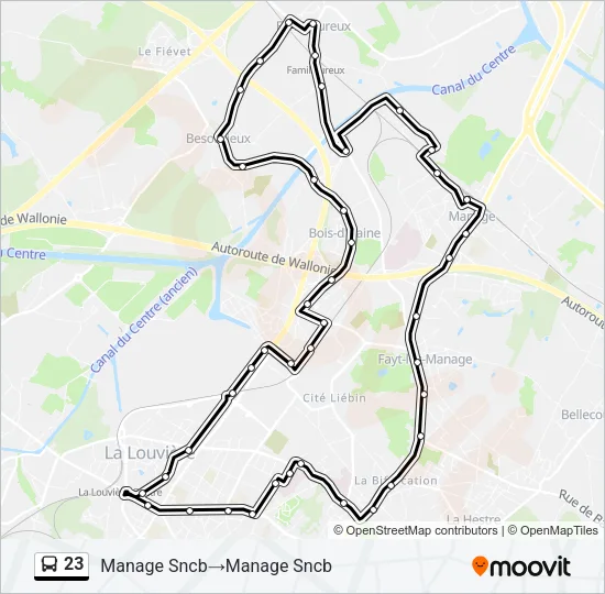23 Bus Line Map