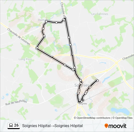 26 Bus Line Map