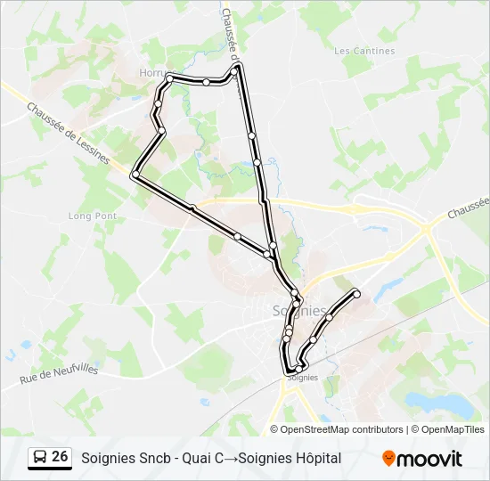 26 Bus Line Map