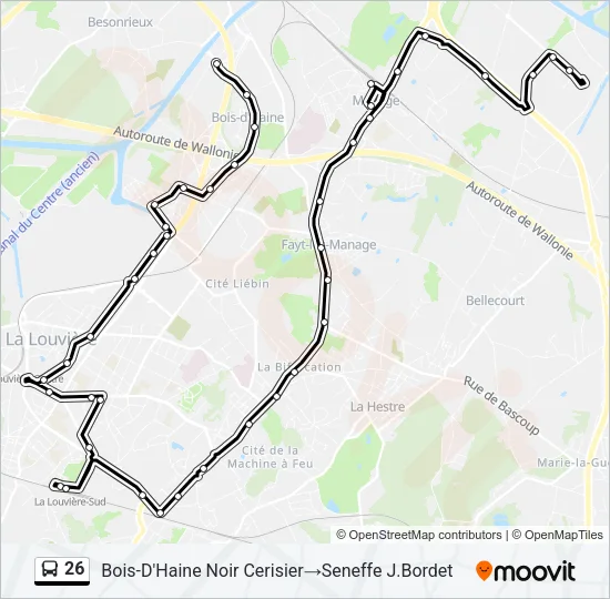 26 Bus Line Map