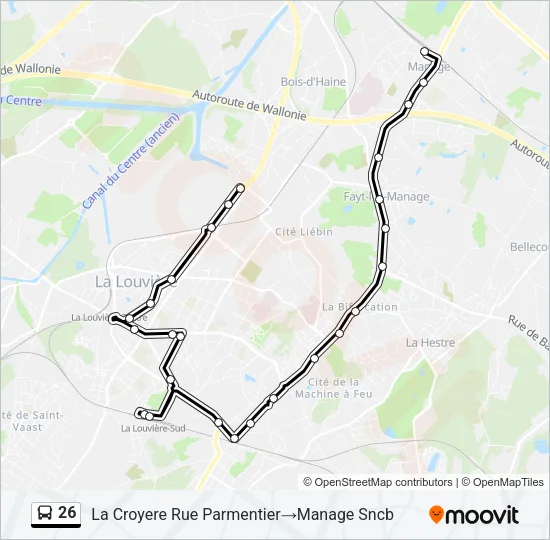26 Bus Line Map