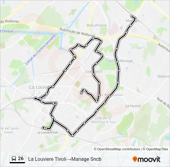 26 Bus Line Map