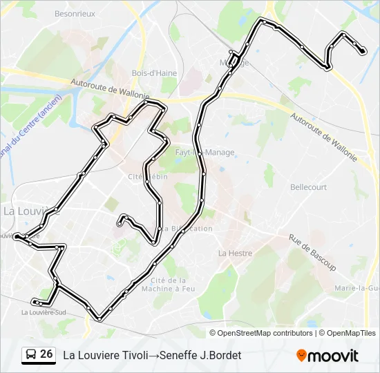 26 Bus Line Map