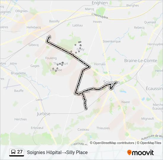 27 Bus Line Map