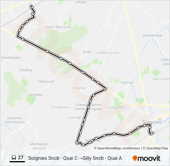 27 Bus Line Map