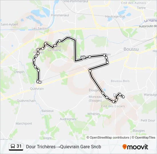 31 Bus Line Map