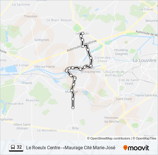 32 bus Line Map