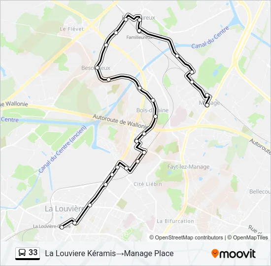 33 Bus Line Map