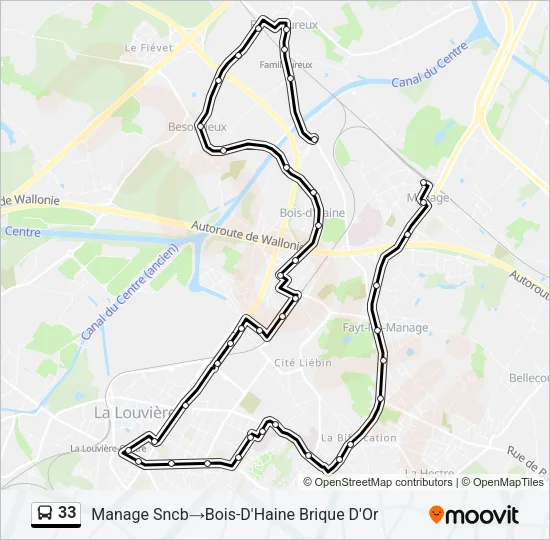 33 Bus Line Map