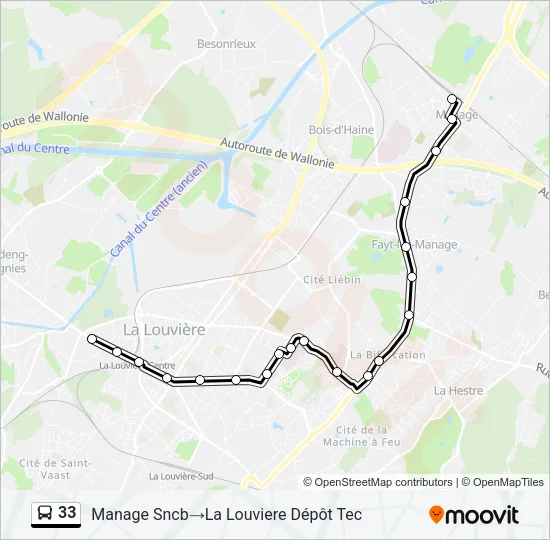 33 Bus Line Map