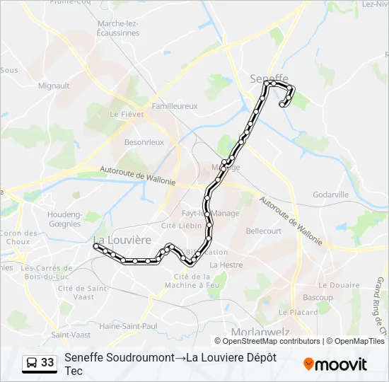 33 Bus Line Map