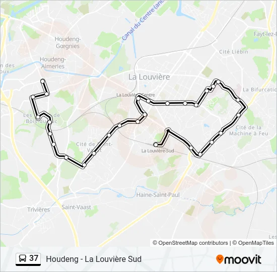 37 Bus Line Map