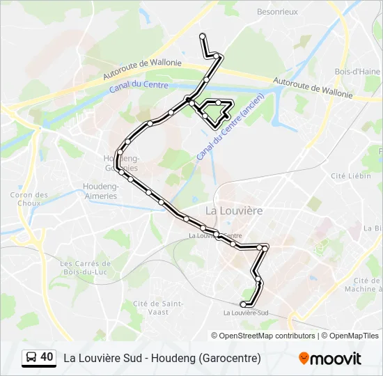 40 Bus Line Map