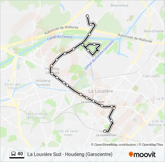 40 Bus Line Map