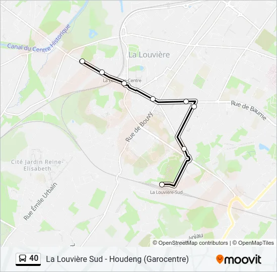 40 Bus Line Map