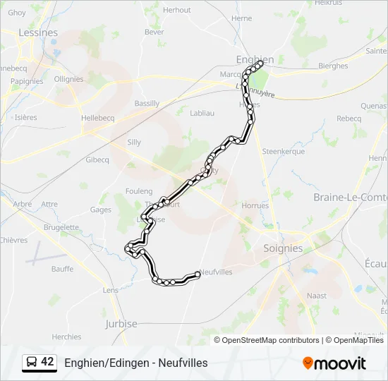 42 Bus Line Map