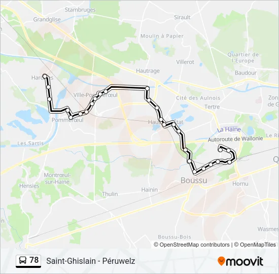 78 Bus Line Map