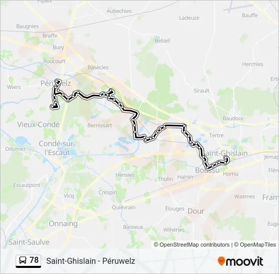 78 Bus Line Map