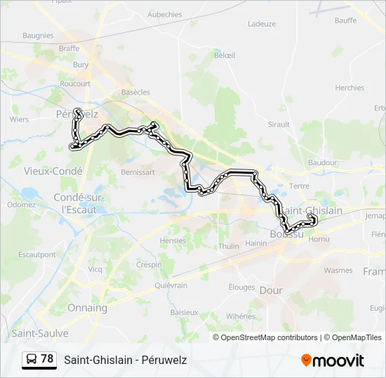 78 Bus Line Map