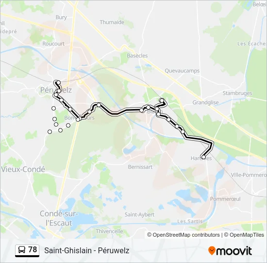 78 Bus Line Map