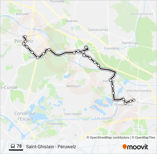 78 Bus Line Map