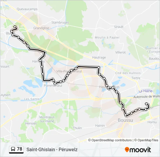 78 Bus Line Map