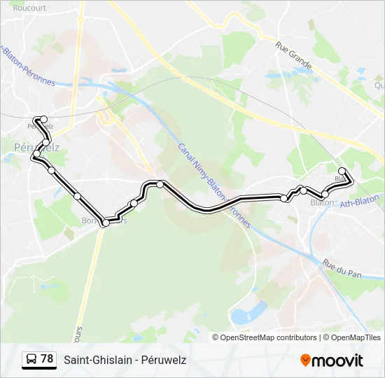 78 Bus Line Map