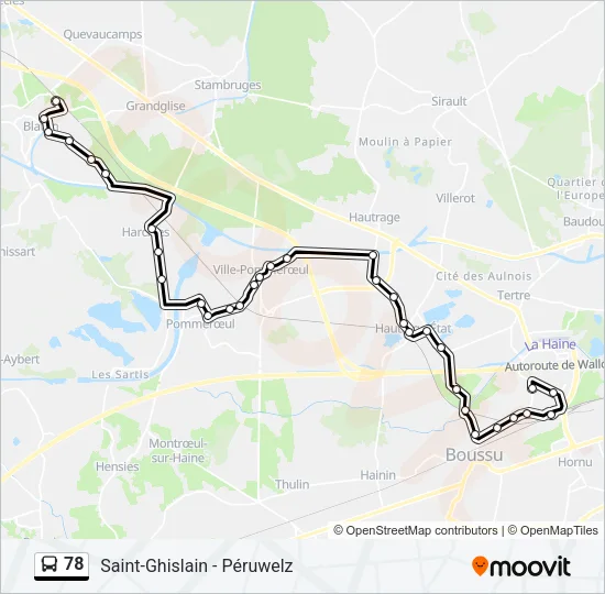 78 Bus Line Map