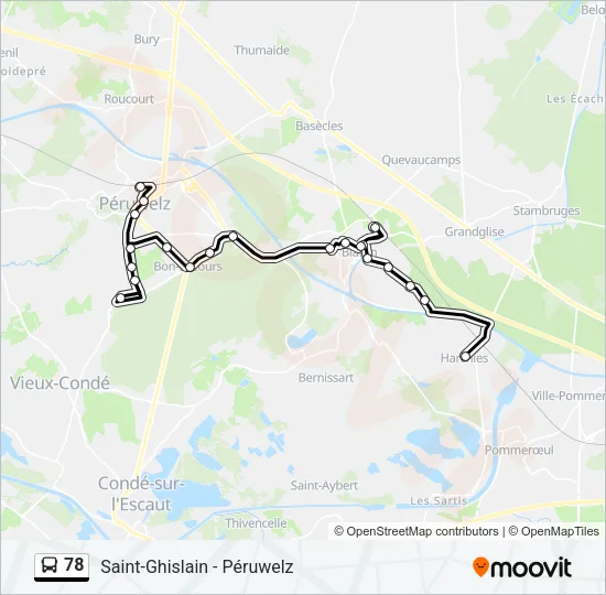 78 Bus Line Map