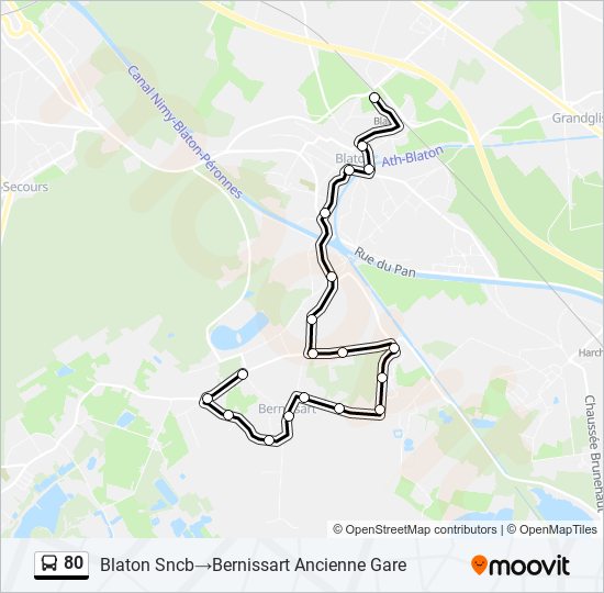 80 bus Line Map