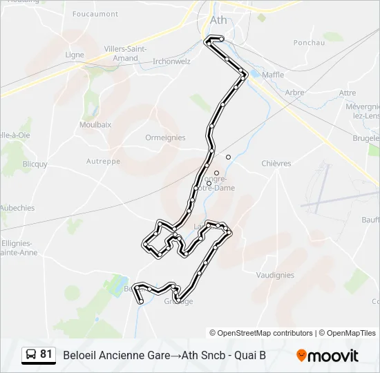 81 Bus Line Map