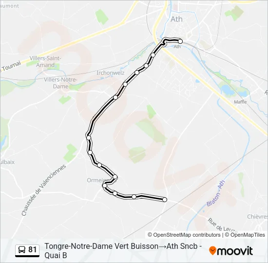 81 Bus Line Map