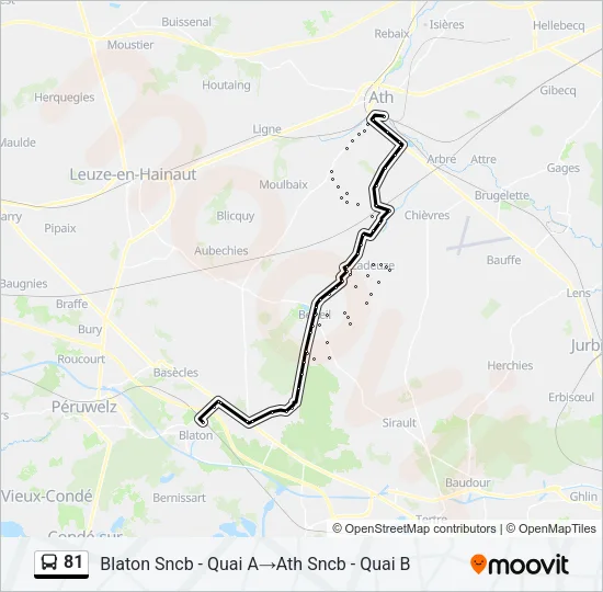 81 Bus Line Map