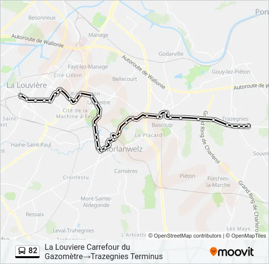 82 Bus Line Map