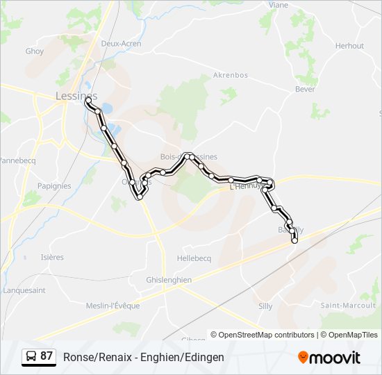 87 bus Line Map