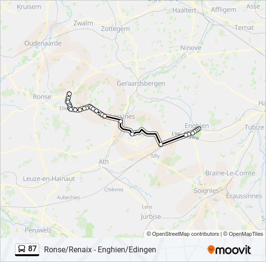 87 bus Line Map