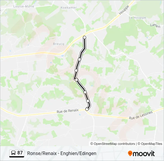 87 Bus Line Map