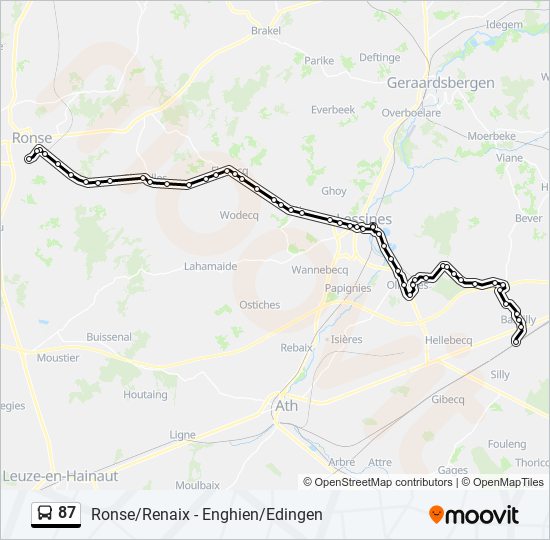 87 bus Line Map