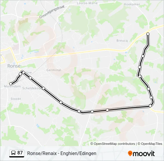 87 Bus Line Map