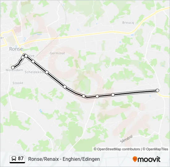 87 Bus Line Map