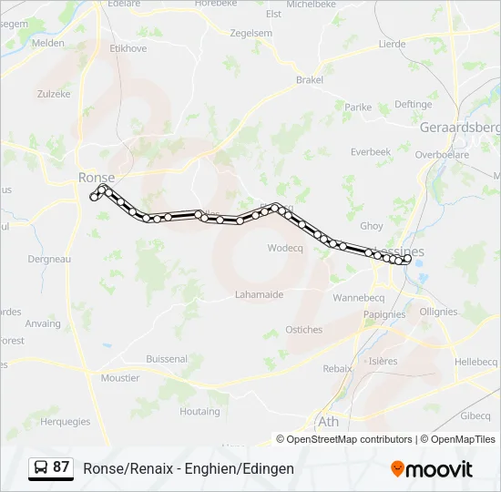 87 Bus Line Map