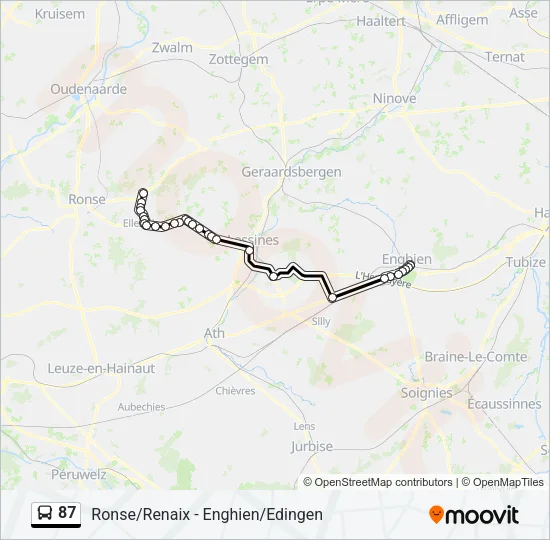87 Bus Line Map
