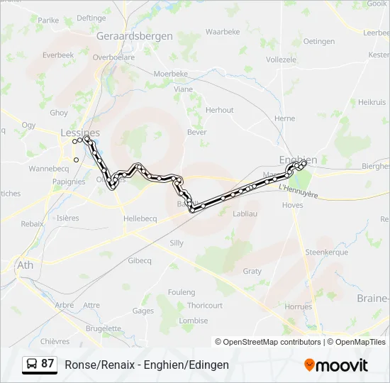 87 Bus Line Map