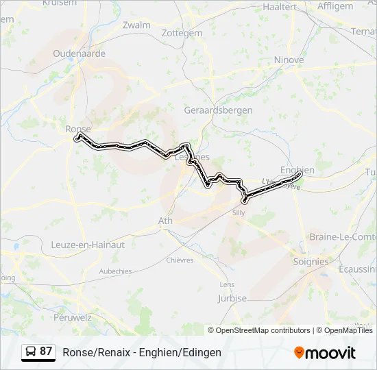 87 Bus Line Map