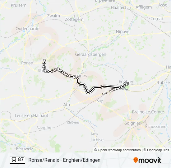 87 Bus Line Map