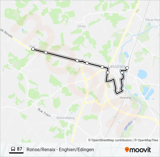87 Bus Line Map